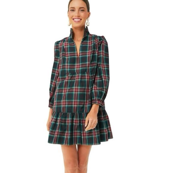 Tuckernuck Dresses & Skirts - New Tuckernuck Plaid Highland Tartan Palmerston Ruffled Dress XXL 2940-48
